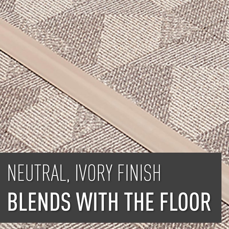 Wiremold C2G Floor Cord Management Kit - Ivory Rubber Cable Cover and Concealer, 5 Feet - Image 5